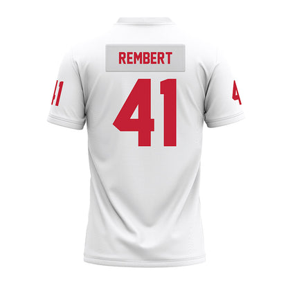 Ohio State - NCAA Football : Braxton Rembert - White Premium Football Jersey-1
