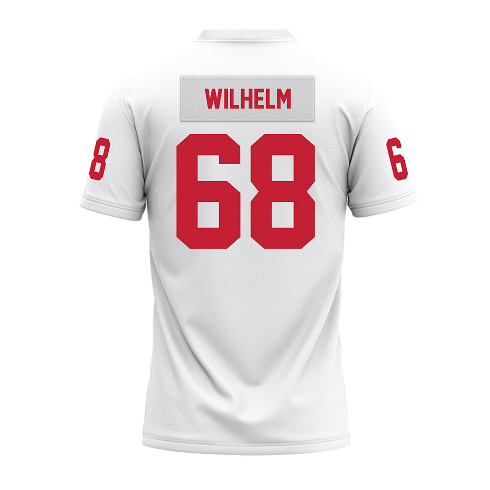 Ohio State - NCAA Football : Mason Wilhelm - White Premium Football Jersey-1