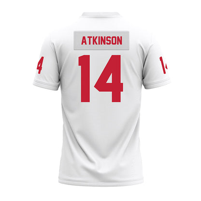 Ohio State - NCAA Football : Beau Atkinson - White Premium Football Jersey-1