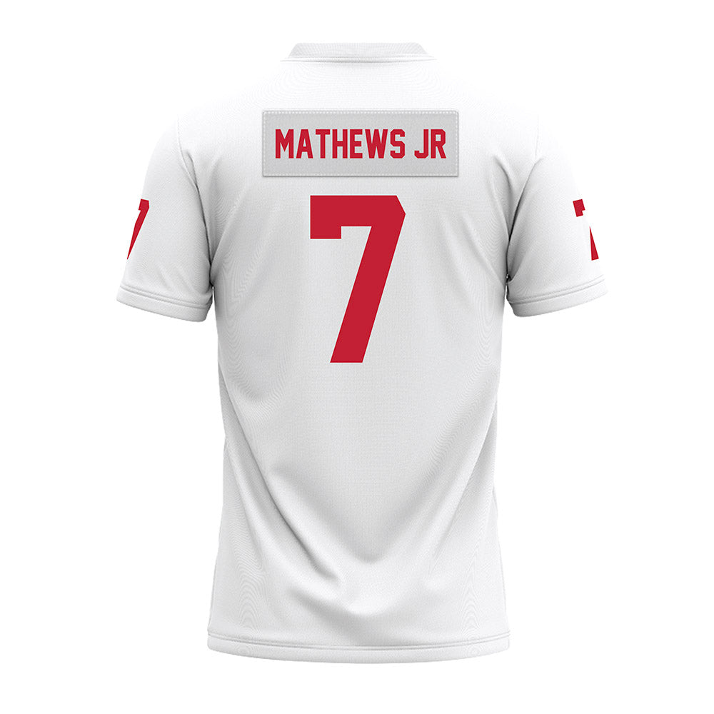 Ohio State - NCAA Football : Jermaine Mathews Jr - White Premium Football Jersey-1