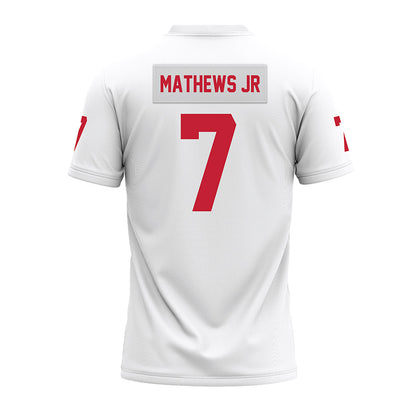 Ohio State - NCAA Football : Jermaine Mathews Jr - White Premium Football Jersey-1