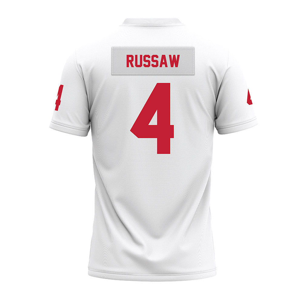 Ohio State - NCAA Football : Qua Russaw - White Premium Football Jersey-1