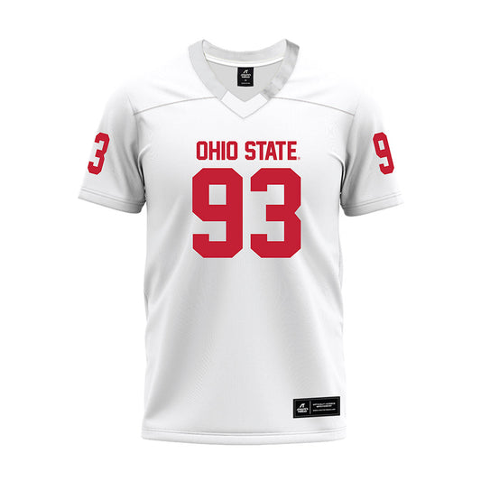 Ohio State - NCAA Football : Brady Young - White Premium Football Jersey-0