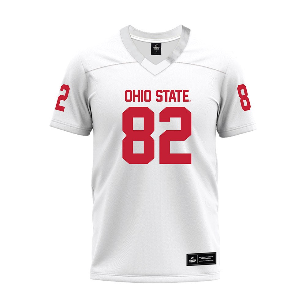 Ohio State - NCAA Football : David Adolph - White Premium Football Jersey-0