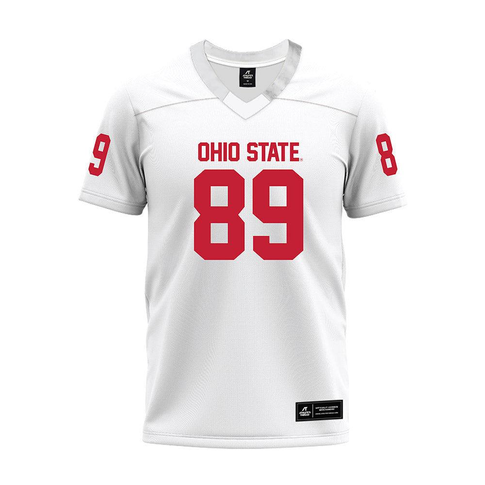 Ohio State - NCAA Football : Nick Lautar - White Premium Football Jersey-0