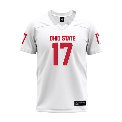 Ohio State - NCAA Football : Tarvos Alford - White Premium Football Jersey-0