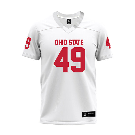 Ohio State - NCAA Football : Marcello Diomede - White Premium Football Jersey-0