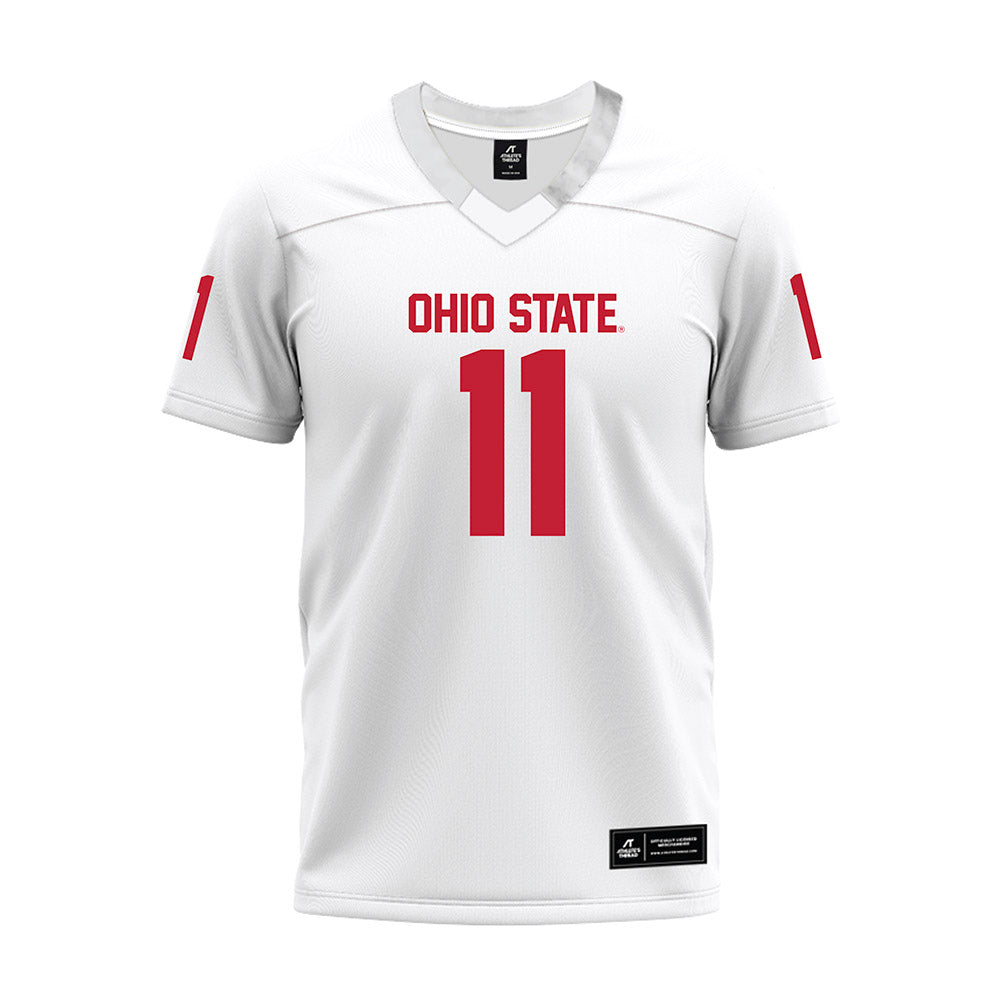 Ohio State - NCAA Football : Terry Moore - White Premium Football Jersey-0