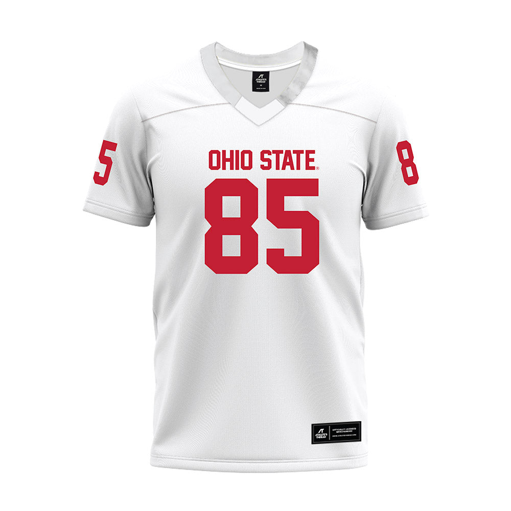 Ohio State - NCAA Football : Bennett Christian - White Premium Football Jersey-0