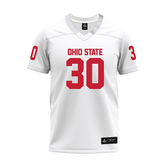 Ohio State - NCAA Football : Khmari Bing - White Premium Football Jersey-0