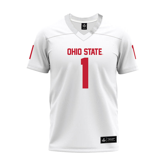 Ohio State - NCAA Football : Earl Little Jr - White Premium Football Jersey-0