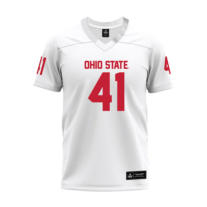 Ohio State - NCAA Football : Braxton Rembert - White Premium Football Jersey-0