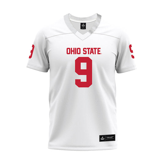 Ohio State - NCAA Football : Tavien St. Clair - White Premium Football Jersey-0