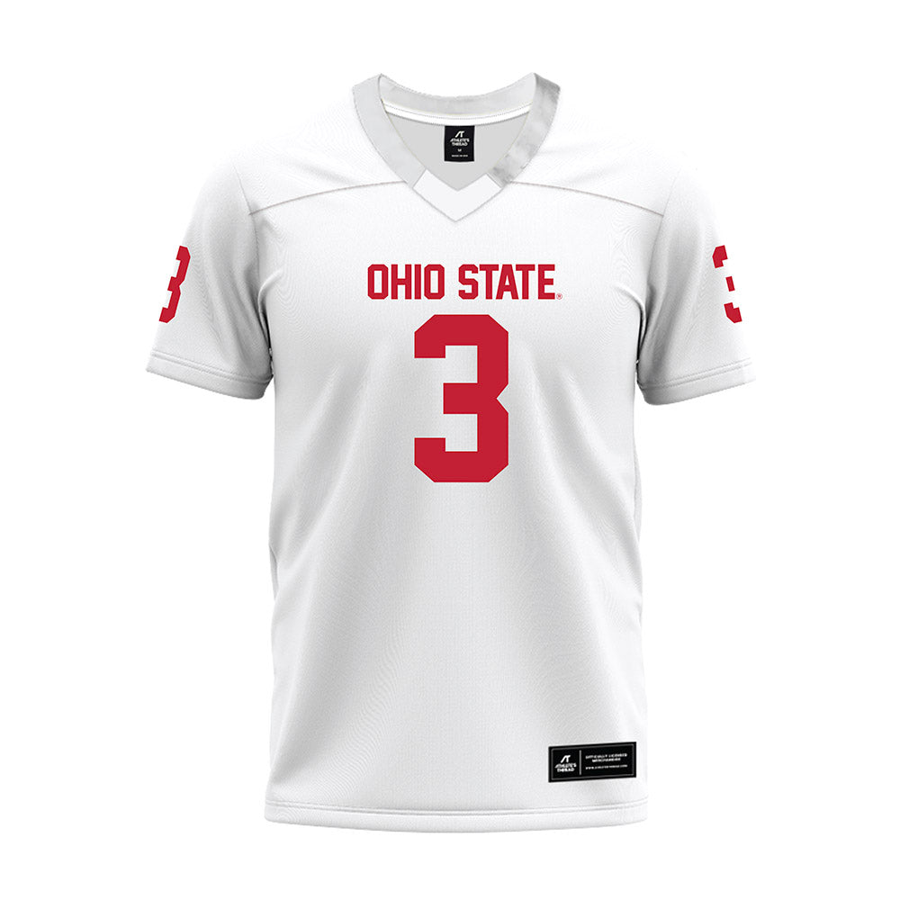 Ohio State - NCAA Football : Devin McCuin - White Premium Football Jersey-0