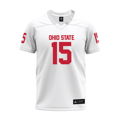 Ohio State - NCAA Football : Jordan Thomas - White Premium Football Jersey-0