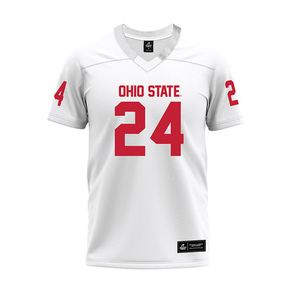 Ohio State - NCAA Football : Ja'Kobi Jackson - White Premium Football Jersey-0