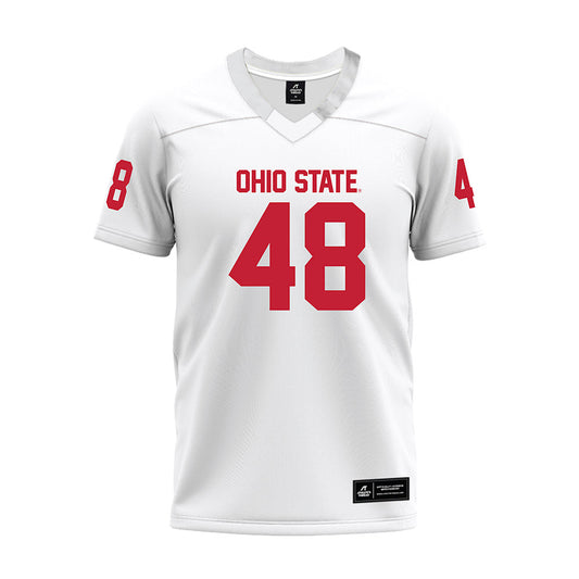 Ohio State - NCAA Football : Dalton Riggs - White Premium Football Jersey-0
