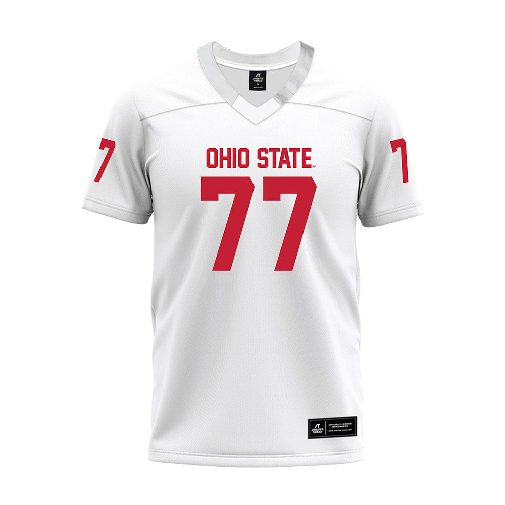 Ohio State - NCAA Football : Sam Greer - White Premium Football Jersey-0