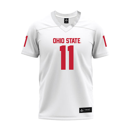 Ohio State - NCAA Football : Brock Boyd - White Premium Football Jersey-0