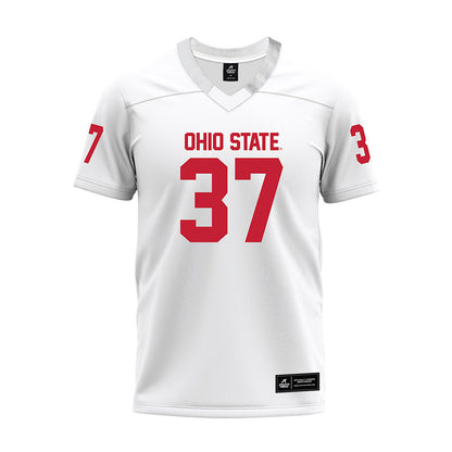 Ohio State - NCAA Football : Zach Hayes - White Premium Football Jersey-0