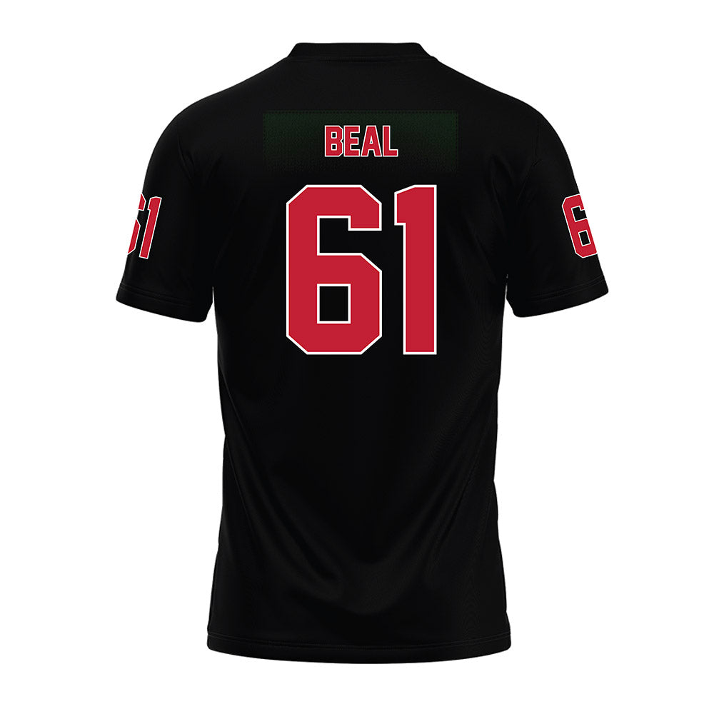 Ohio State - NCAA Football : Landon Beal - Black Premium Football Jersey-1