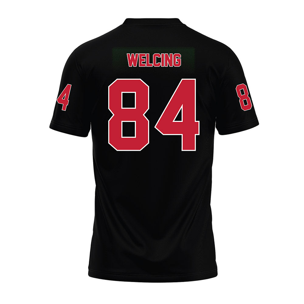 Ohio State - NCAA Football : Hunter Welcing - Black Premium Football Jersey-1