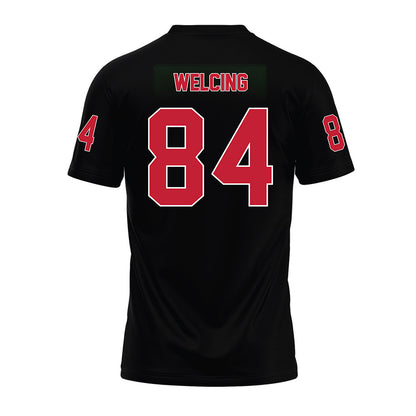 Ohio State - NCAA Football : Hunter Welcing - Black Premium Football Jersey-1