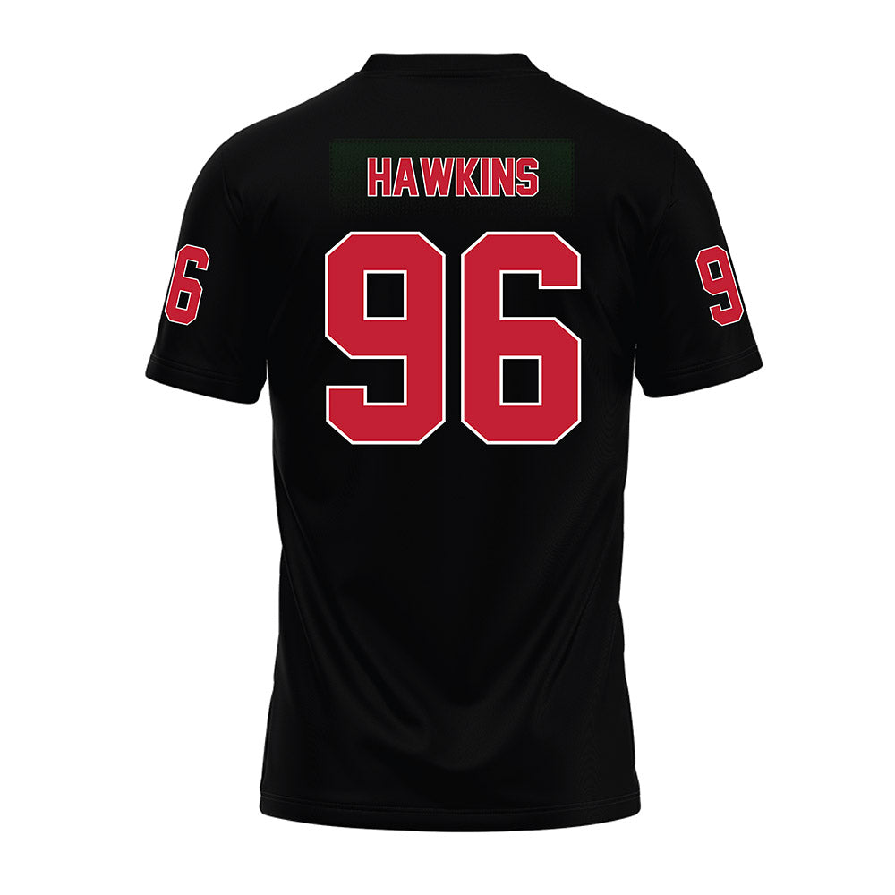 Ohio State - NCAA Football : Connor Hawkins - Black Premium Football Jersey-1