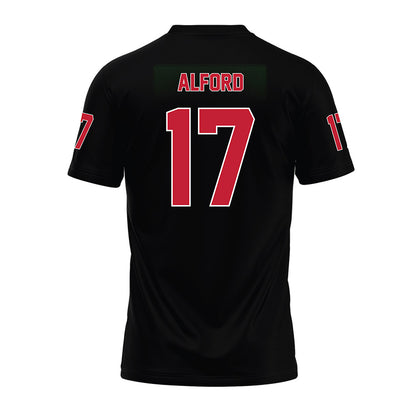 Ohio State - NCAA Football : Tarvos Alford - Black Premium Football Jersey-1
