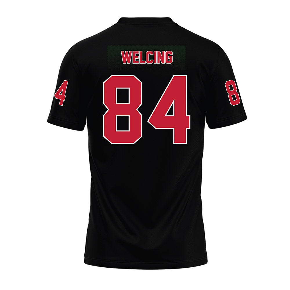 Ohio State - NCAA Football : Hunter Welcing - Black Premium Football Jersey-1
