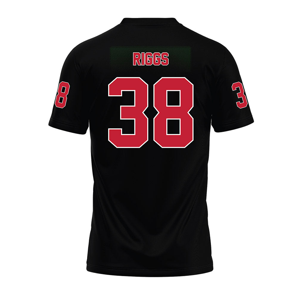 Ohio State - NCAA Football : Eli Riggs - Black Premium Football Jersey-1