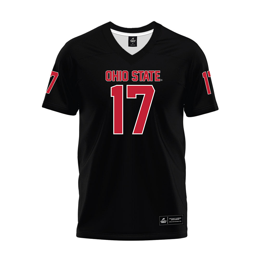 Ohio State - NCAA Football : Tarvos Alford - Black Premium Football Jersey-0