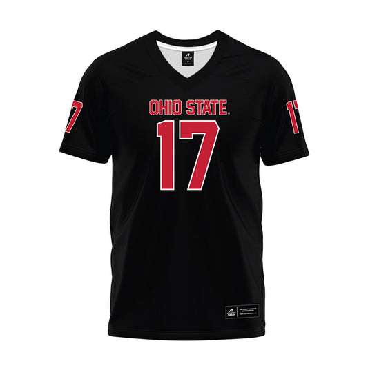Ohio State - NCAA Football : Tarvos Alford - Black Premium Football Jersey-0