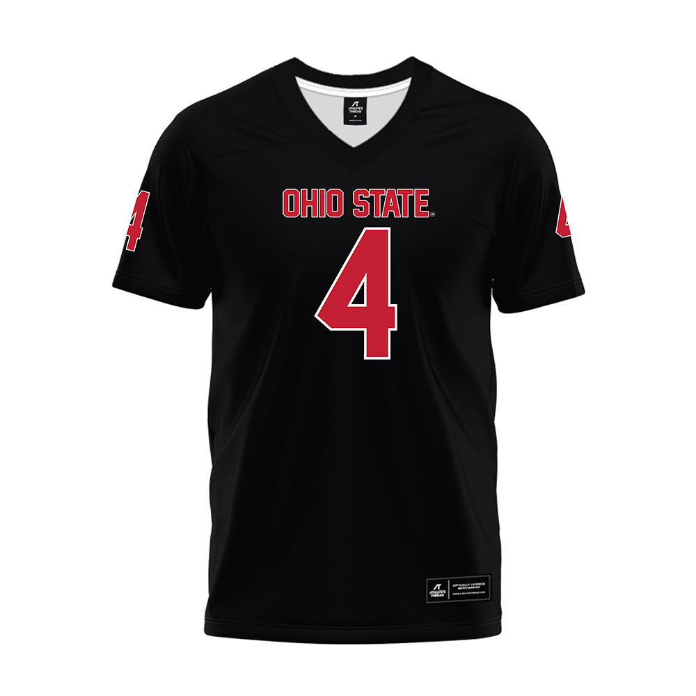 Ohio State - NCAA Football : Jeremiah Smith - Black Premium Football Jersey-0