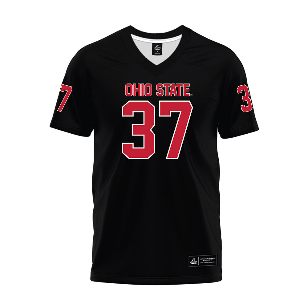 Ohio State - NCAA Football : Zach Hayes - Black Premium Football Jersey-0