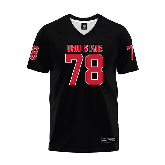 Ohio State - NCAA Football : Maxwell Riley - Black Premium Football Jersey-0