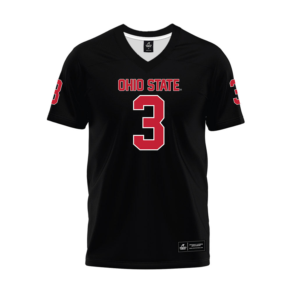 Ohio State - NCAA Football : James Smith - Black Premium Football Jersey-0