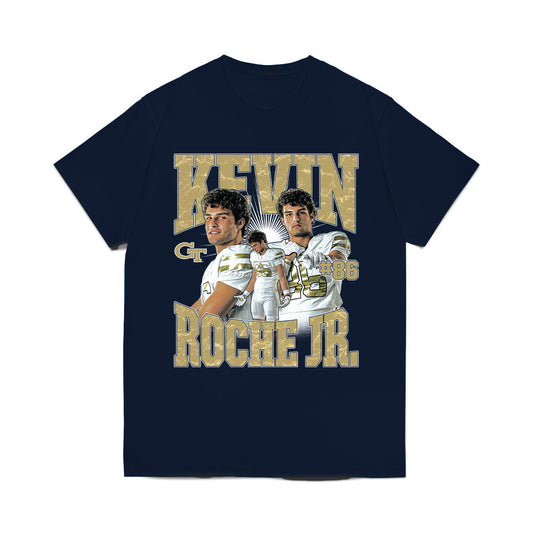 Georgia Tech - NCAA Football : Kevin Roche Jr - Collage Comfort Colors T-Shirt-0