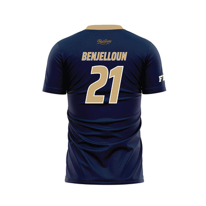 FIU - NCAA Men's Soccer : Jad Benjelloun - Blue Soccer Jersey-1