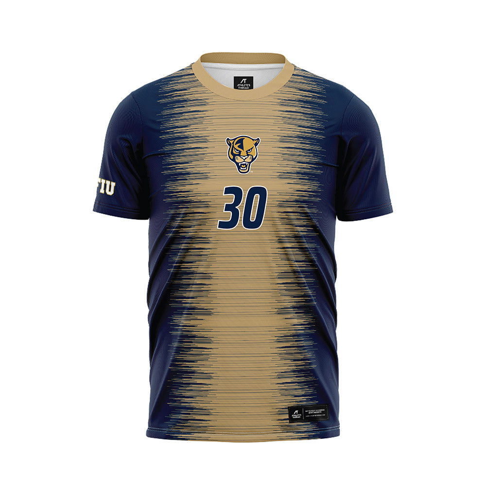 FIU - NCAA Men's Soccer : Florian Grollmann - Blue Soccer Jersey-0