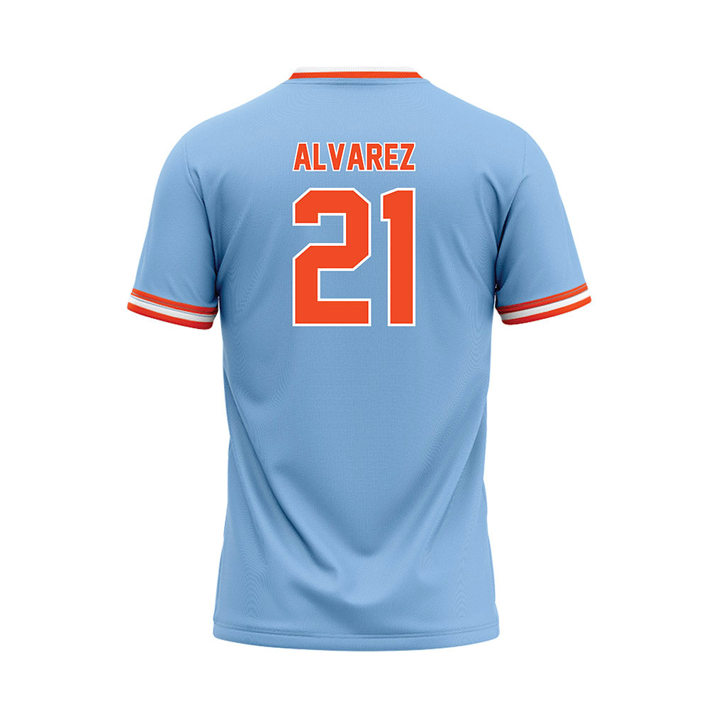 Auburn - NCAA Baseball : Andreas Alvarez - Sky Blue Jersey-1