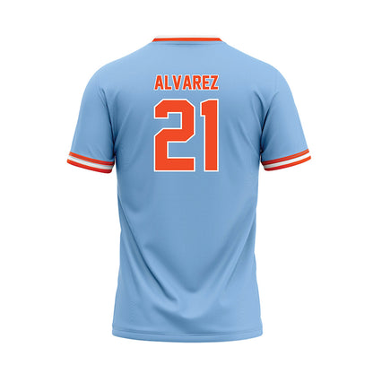 Auburn - NCAA Baseball : Andreas Alvarez - Sky Blue Jersey-1
