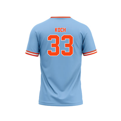 Auburn - NCAA Baseball : Mason Koch - Sky Blue Jersey-1