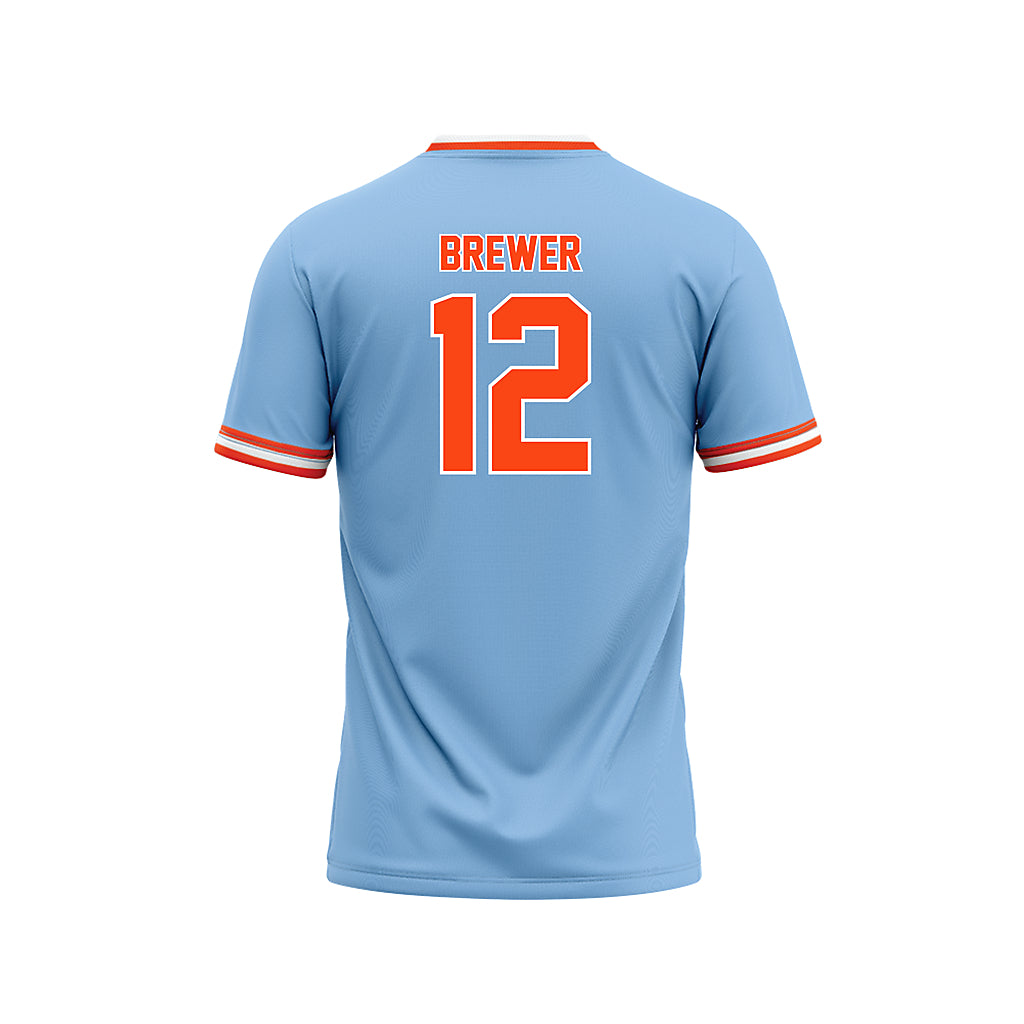 Auburn - NCAA Baseball : Garrett Brewer - Sky Blue Jersey-1