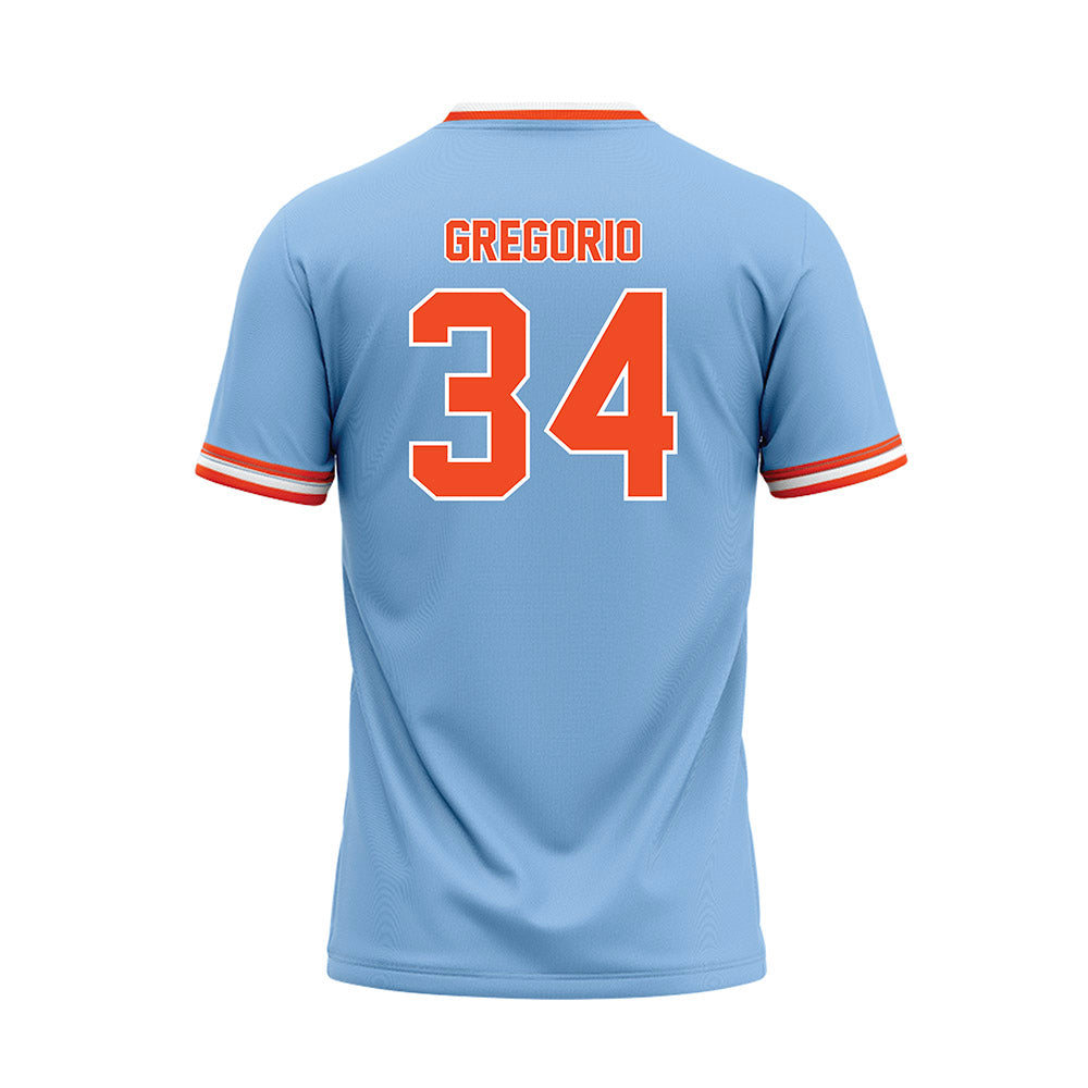 Auburn - NCAA Baseball : Logan Gregorio - Sky Blue Jersey-1