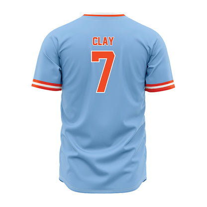 Auburn - NCAA Baseball : Todd Clay - Sky Blue Jersey-1