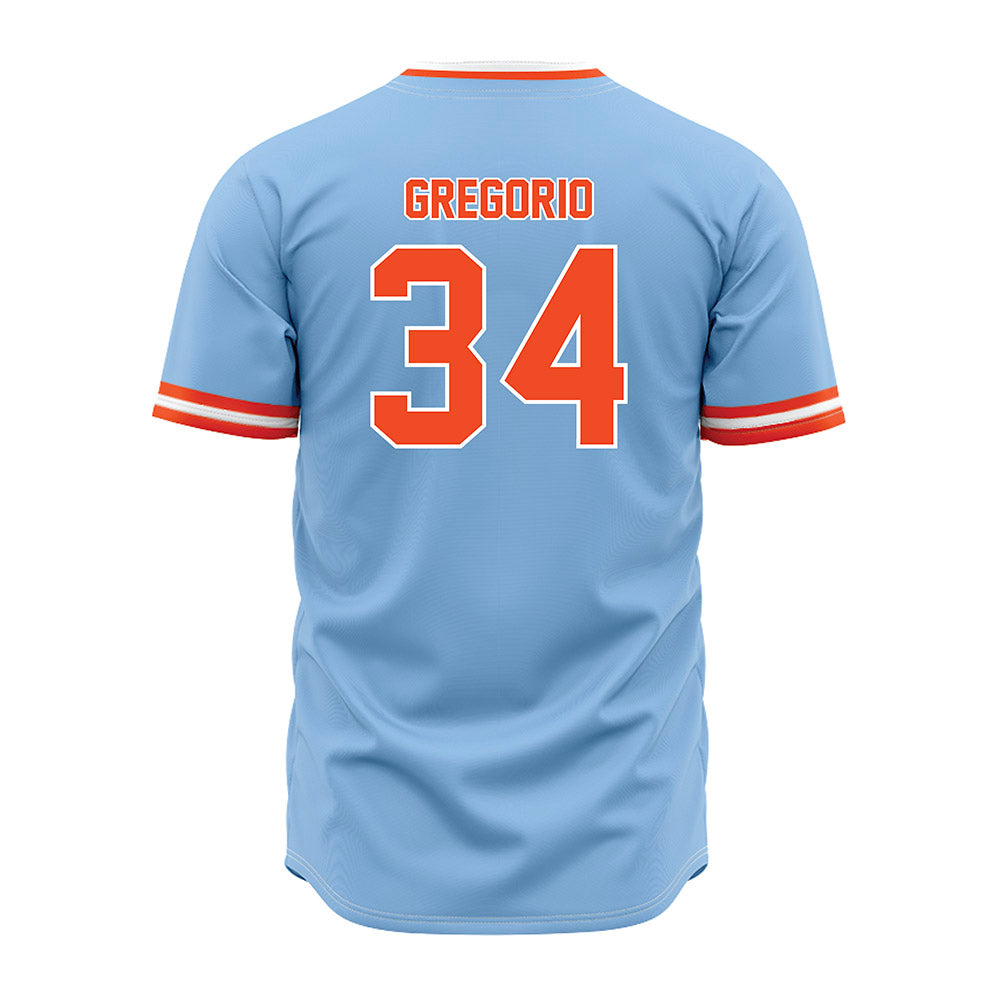 Auburn - NCAA Baseball : Logan Gregorio - Sky Blue Jersey-1