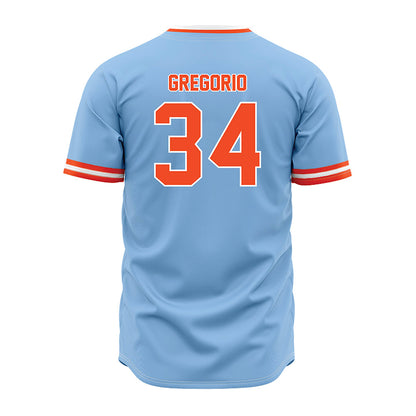 Auburn - NCAA Baseball : Logan Gregorio - Sky Blue Jersey-1