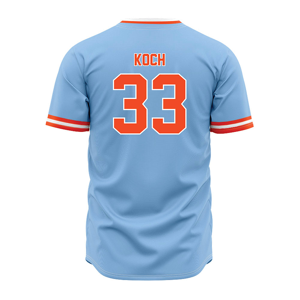 Auburn - NCAA Baseball : Mason Koch - Sky Blue Jersey-1