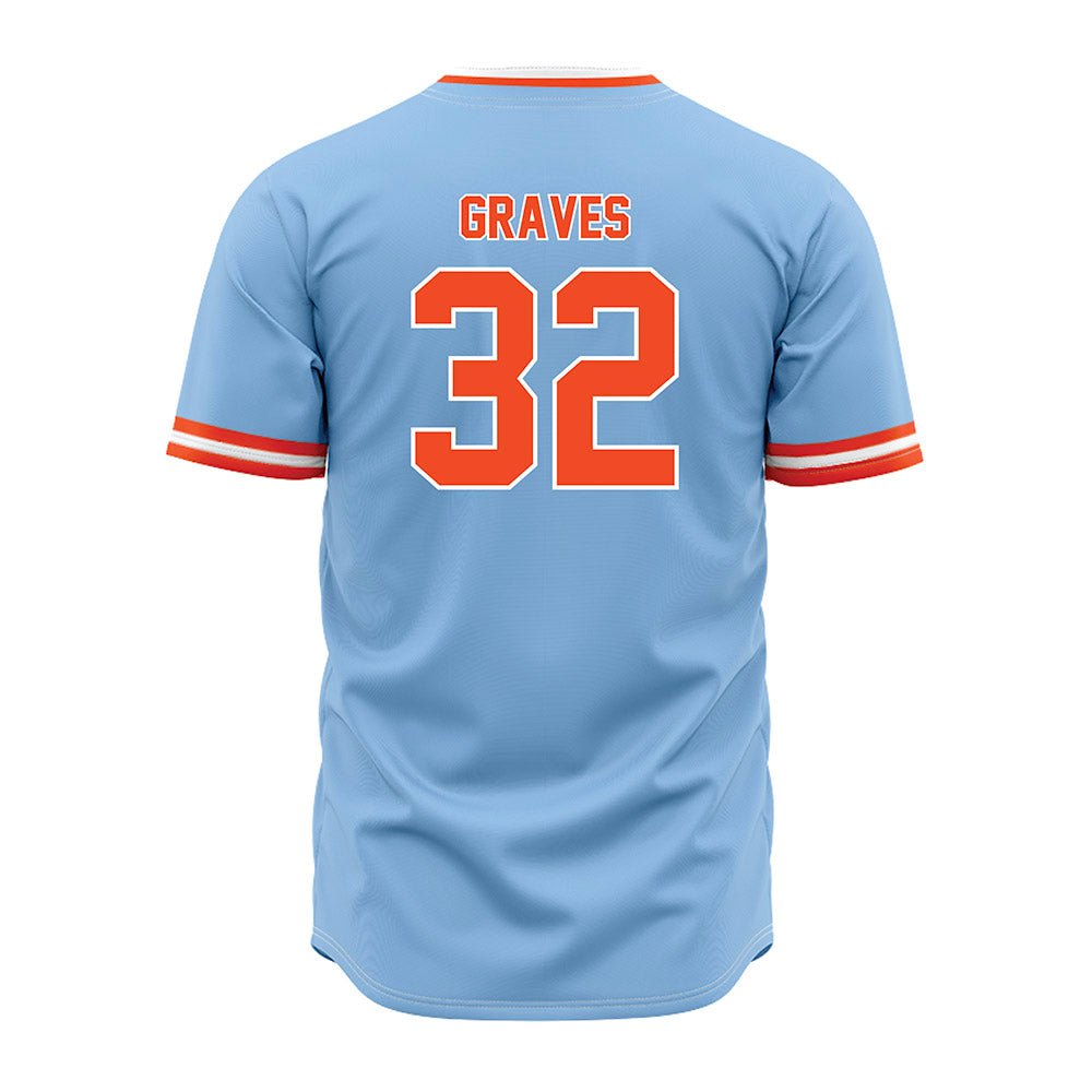 Auburn - NCAA Baseball : Griffin Graves - Sky Blue Jersey-1